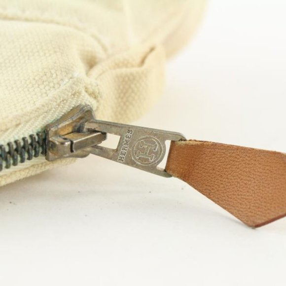 Hermès Toile Beige Bolide Cosmetic Pouch Make up - Picture 2 of 12